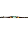 Bar H Equine American Leather Horse Saddle Tack One Ear Headstall | Breast Collar | Browband Headstall | Wither Strap | Tack Set for Horses BER118