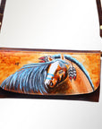 American Darling Wallet Hair on Full Grain Genuine Leather Western Women Bag | Handbag Purse Travel Clutch