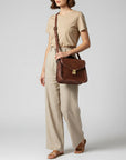 American Darling Messenger Full Grain Genuine Leather Western Women Bag Handbag Purse | Crossbody for Cute