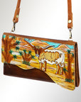 American Darling Small Crossbody Genuine Leather women bag western handbag purse