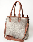 American Darling ADBG201BKW Tote Hair On Genuine Leather Women Bag Western Handbag Purse