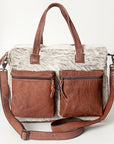 American Darling Briefcase Hair On Genuine Leather Women Bag Western Handbag Purse