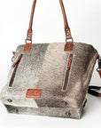 ADBG662BRAH American Darling Hand Tooled Hair On Genuine Leather Women Bag Western Handbag Purse