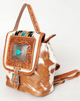 American Darling Hand Tooled Hair On Genuine Leather Women Bag Western Handbag Purse