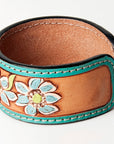 American Darling ADBRF158 Hand tooled carved Genuine Leather Bracelet women