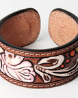 American Darling ADBRF161 Hand tooled carved Genuine Leather Bracelet women