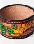 American Darling ADBRF162 Hand tooled carved Genuine Leather Bracelet women