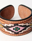 American Darling Bracelet Hand Tooled Carved Genuine Leather Women | Handmade Western Rustic