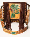 American Darling ADBGA213 Messenger Genuine Leather Women Bag Western Handbag Purse