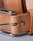 HILASON Western Genuine Leather Belt for Men Women Cowboy Cowgirl Handmade Unisex Full Grain Heavy Duty Tooled Belt for Jeans