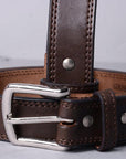HILASON Western Genuine Leather Belt for Men Women Cowboy Cowgirl Handmade Unisex Full Grain Heavy Duty Tooled Belt for Jeans