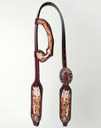 American Darling ADPAF133-HS Western Horse One Ear Headstall Leather
