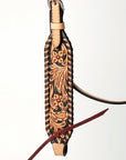 American Darling ADPAF134-HS Western Horse Floral Headstall Genuine Leather Tan
