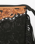 American Darling Western Small Crossbody Bag – Genuine Hair-On Cowhide Leather with Fringes, Adjustable Strap, Handcrafted in Texas