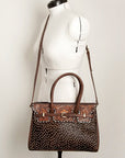 American Darling Tote Hand Tooled Hair On Genuine Leather Women Bag Western Handbag Purse