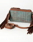 American Darling GIBGX284 Crocodile Embossed Genuine Leather Women Bag Western Handbag Purse