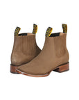 El General Square Toe Ankle Boot in Nobuck Brown
