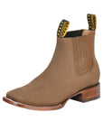 El General Square Toe Ankle Boot in Nobuck Brown