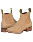 El General Square Toe Ankle Boot — Nubuck Sand