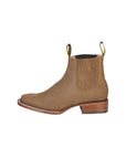 El General Square Toe Ankle Boot in Nobuck Brown