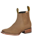El General Square Toe Ankle Boot in Nobuck Brown