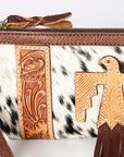 American Darling Wristlet Hand Tooled Hair On Genuine Leather Western Women Bag | Handbag Purse | Women Wristlet Purse | Wristlet Purse | Travel Wristlet Purse | Leather Wristlet Purse | Clutch Wristlet Purse