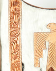 Hobo Hair On Saddle Blanket Genuine Leather Western Bag For Women
