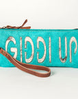 American Darling Wristlet Genuine Leather Women Bag W. Handbag Purse –