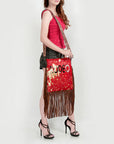 American Darling Messenger Hand Tooled Hair On Genuine Leather Western Women Bag Handbag Purse | Cute