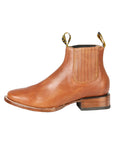 El General Square Toe Ankle Boot — Tejas Ocre