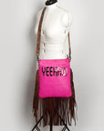 American Darling ADBGS192P Messenger Hair On Genuine Leather women bag western handbag purse