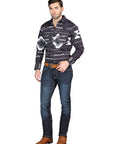 El Norteño Skinny Stretch Denim Pants in Dark Blue