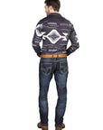 El Norteño Skinny Stretch Denim Pants in Dark Blue
