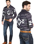 El Norteño Skinny Stretch Denim Pants in Dark Blue