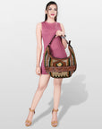 American Darling HOBO Hand Tooled Hair-on Genuine Leather women bag western handbag purse