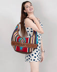 American Darling HOBO Hand Tooled Hair-on Genuine Leather women bag western handbag purse