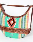 American Darling HOBO Hand Tooled Hair-on Genuine Leather women bag western handbag purse