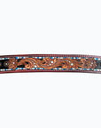 American Darling Bracelet Hand Tooled Carved Genuine Leather Women | Handmade Western Rustic
