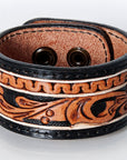 American Darling Bracelet Hand Tooled Carved Genuine Leather Women | Handmade Western Rustic