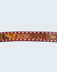 American Darling ADBRF175 Hand tooled carved Genuine Leather Bracelet women