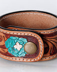 American Darling Bracelet Hand Tooled Carved Genuine Leather Women | Handmade Western Rustic