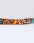 American Darling ADBRF176 Hand tooled carved Genuine Leather Bracelet women