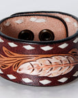 American Darling Bracelet Hand Tooled Carved Genuine Leather Women | Handmade Western Rustic