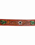 American Darling Bracelet Hand Tooled Carved Genuine Leather Women | Handmade Western Rustic