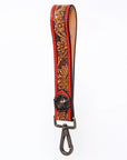 American Darling ADWSF103 Hand Tooled Genuine Leather Handle Strap For Wristlet Bags