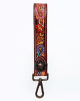American Darling ADWSF105 Hand Tooled Genuine Leather Handle Strap For Wristlet Bags