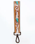 American Darling ADWSF107 Hand Tooled Genuine Leather Handle Strap For Wristlet Bags