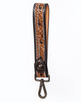 American Darling ADWSF109 Hand Tooled Genuine Leather Handle Strap For Wristlet Bags