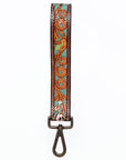 American Darling Hand Tooled Genuine Leather Handle Strap for Wristlet Bag Phone Wrist Keychain Wallet Purse Clutch Cellphone