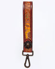 American Darling ADWSF114 Hand Tooled Genuine Leather Handle Strap For Wristlet Bags